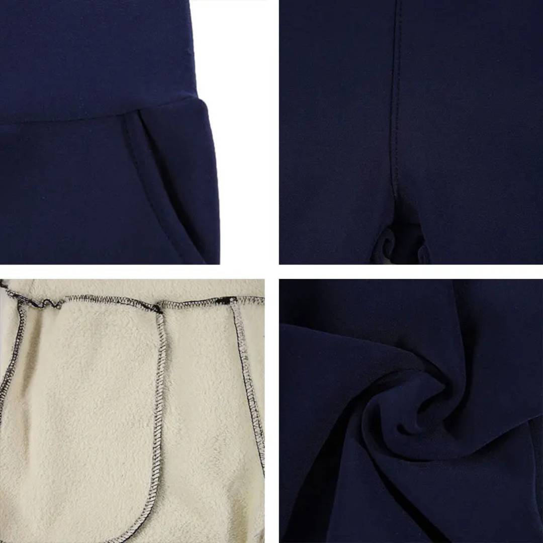 Fleecegefütterte Thermo-Leggings mit hohem Bund