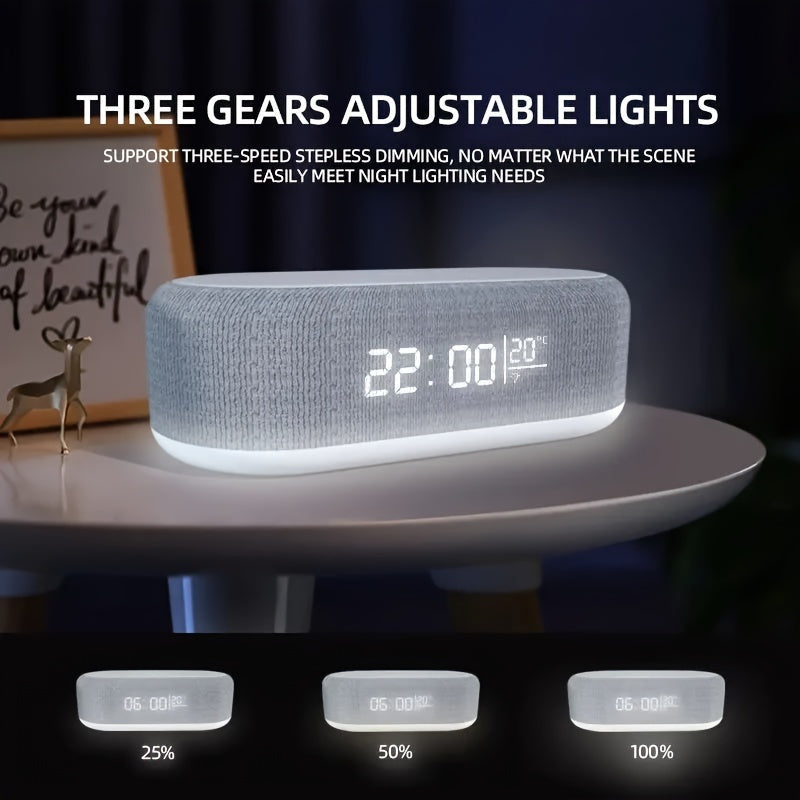 Wireless Charger Alarm Clock with Night Light