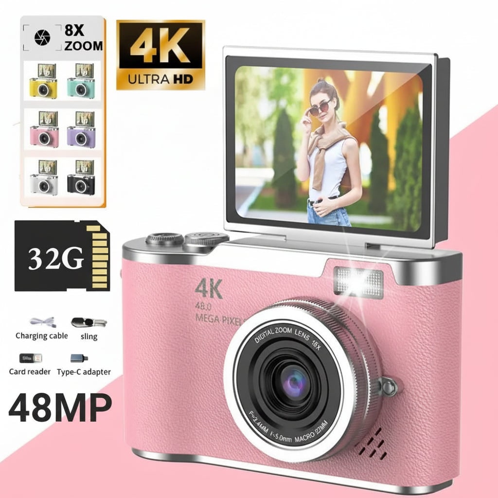 4k Camera Photo Video Camera Flip Screen Digital Device - Image 14
