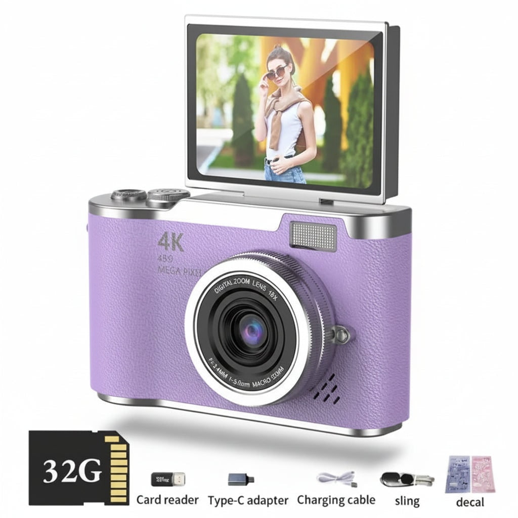4k Camera Photo Video Camera Flip Screen Digital Device - Image 5