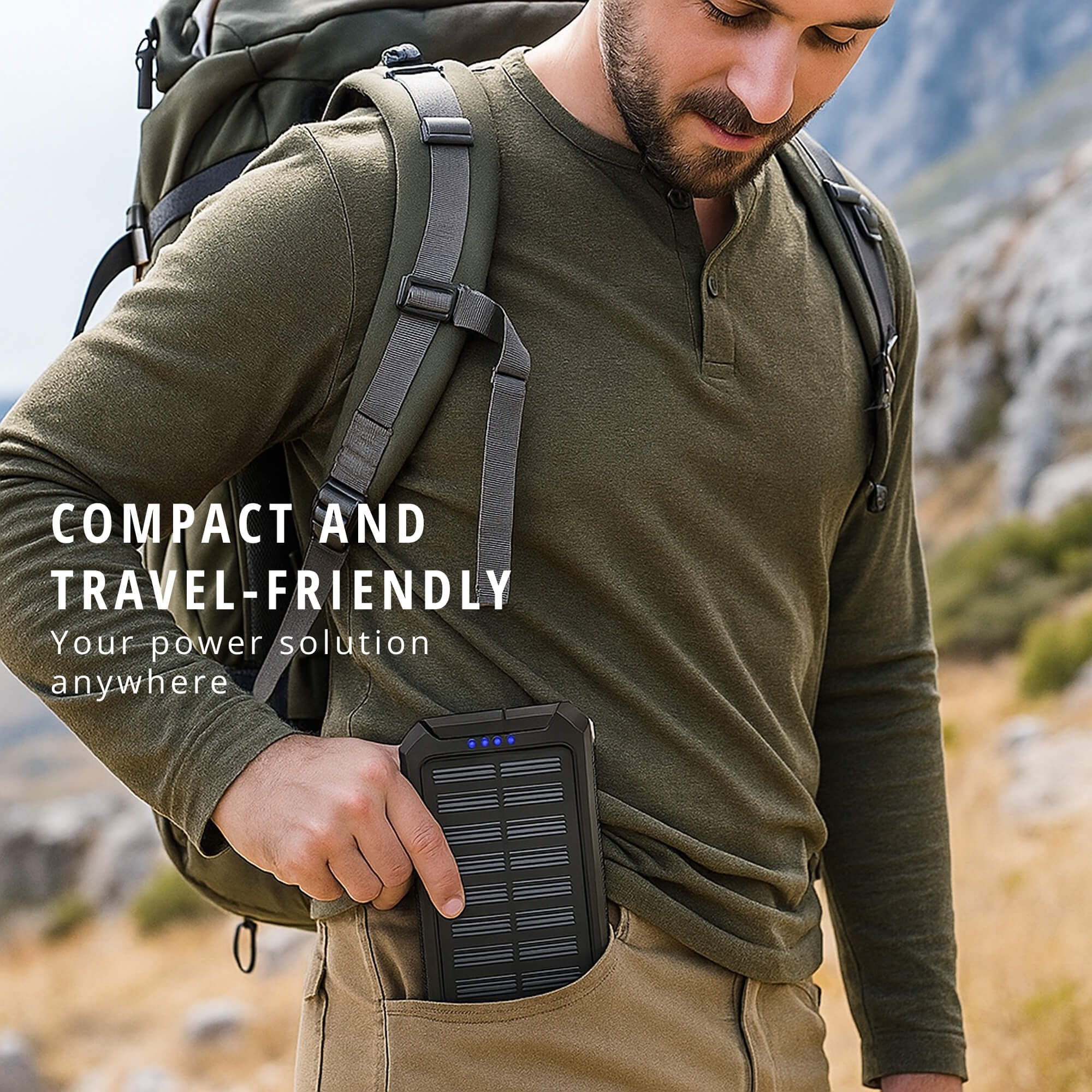 500000mAh Solar Charger Waterproof Power Bank External - Image 6