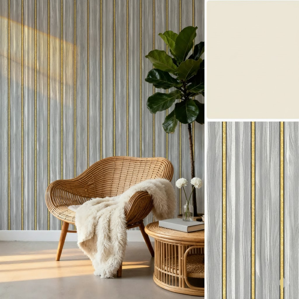 Wood Wall Panels Self Adhesive Wallpaper Waterproof PVC Decor