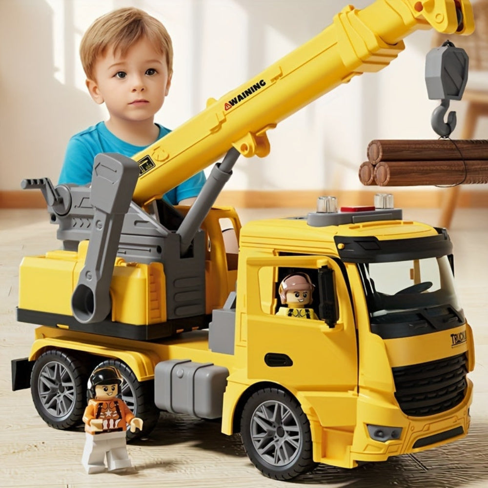 Toy Truck Crane Construction Vehicle Lights Sounds Kids Play