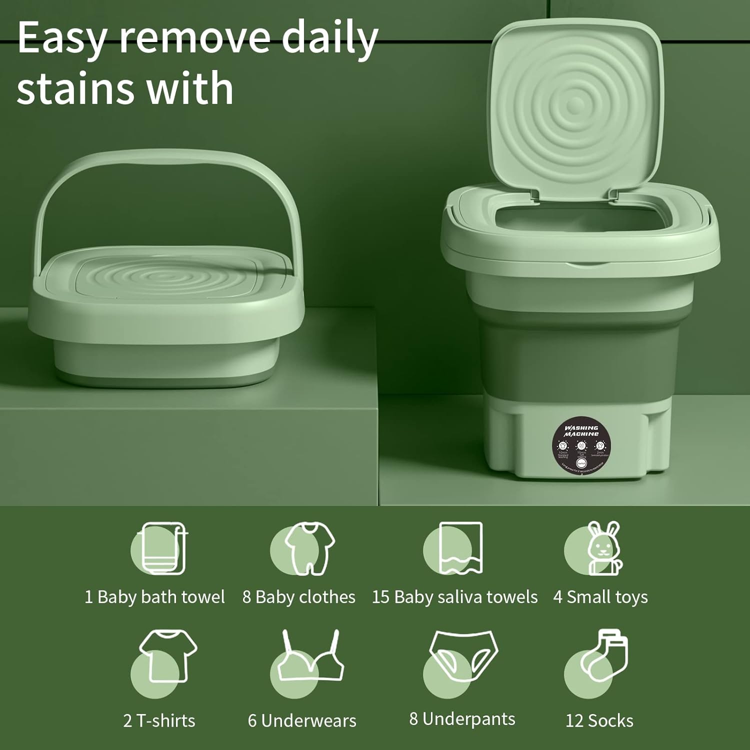 Portable Washing Machine for Travel and Small Spaces