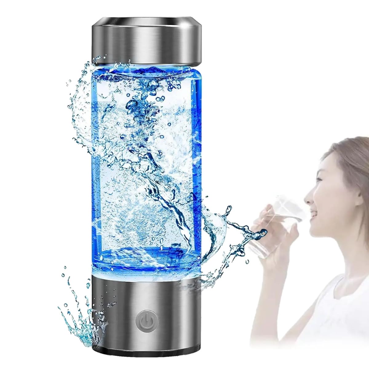 Wasserflasche mit Wasserstoff | Tragbare, wiederaufladbare, BPA-freie alkalische Wasserflasche