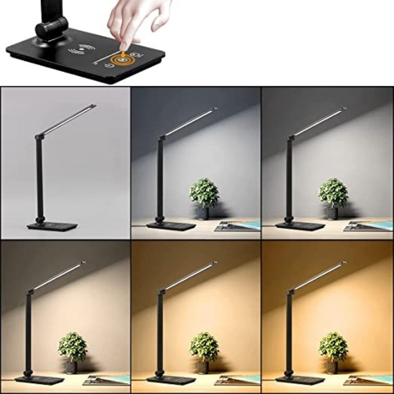 ModernGlow - Wireless Charging LED Desk Lamp with Touch Control