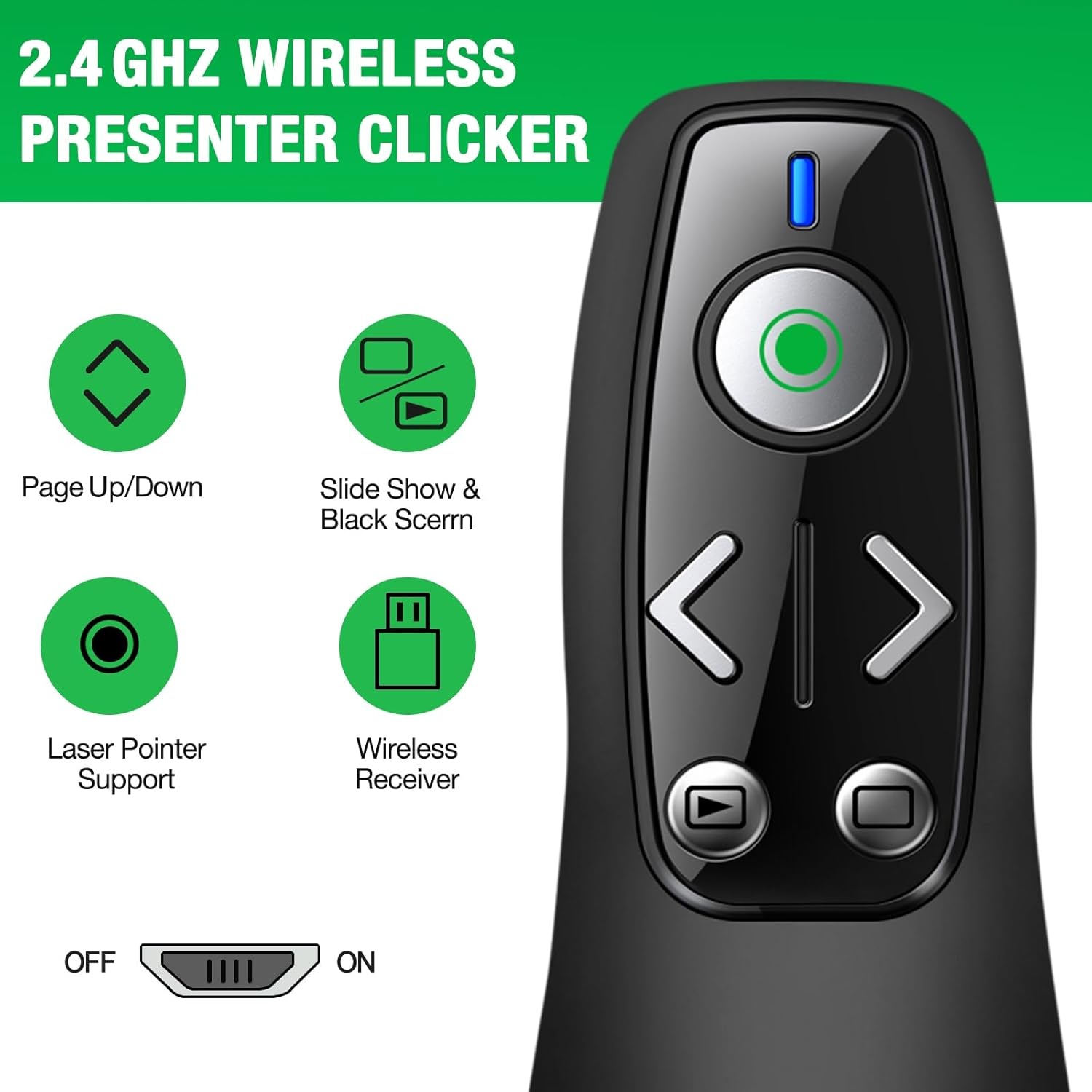 Presentation Remote Wireless USB Laser Clicker