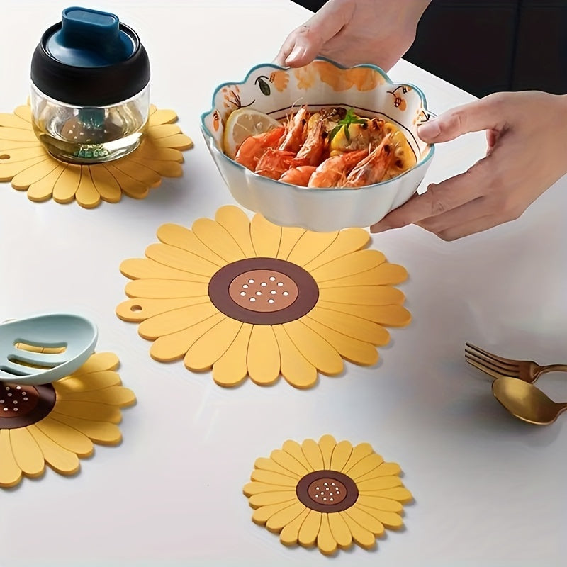 PVC Heat Resistant Sunflower Table Mat