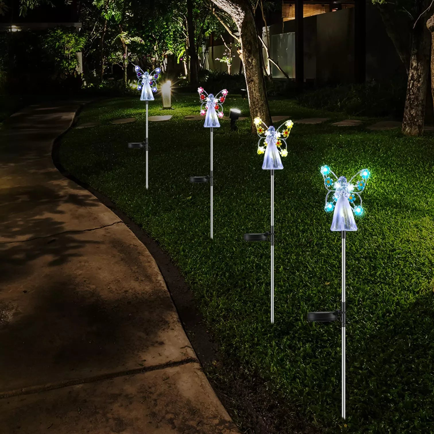Luminous Haven Solar Engel LED Gartenleuchte – Elegante Außenbeleuchtung für Gärten und Gedenkstätten