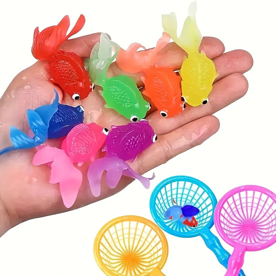 Bath Toys Floating Rubber Fish Set 12-Pack
