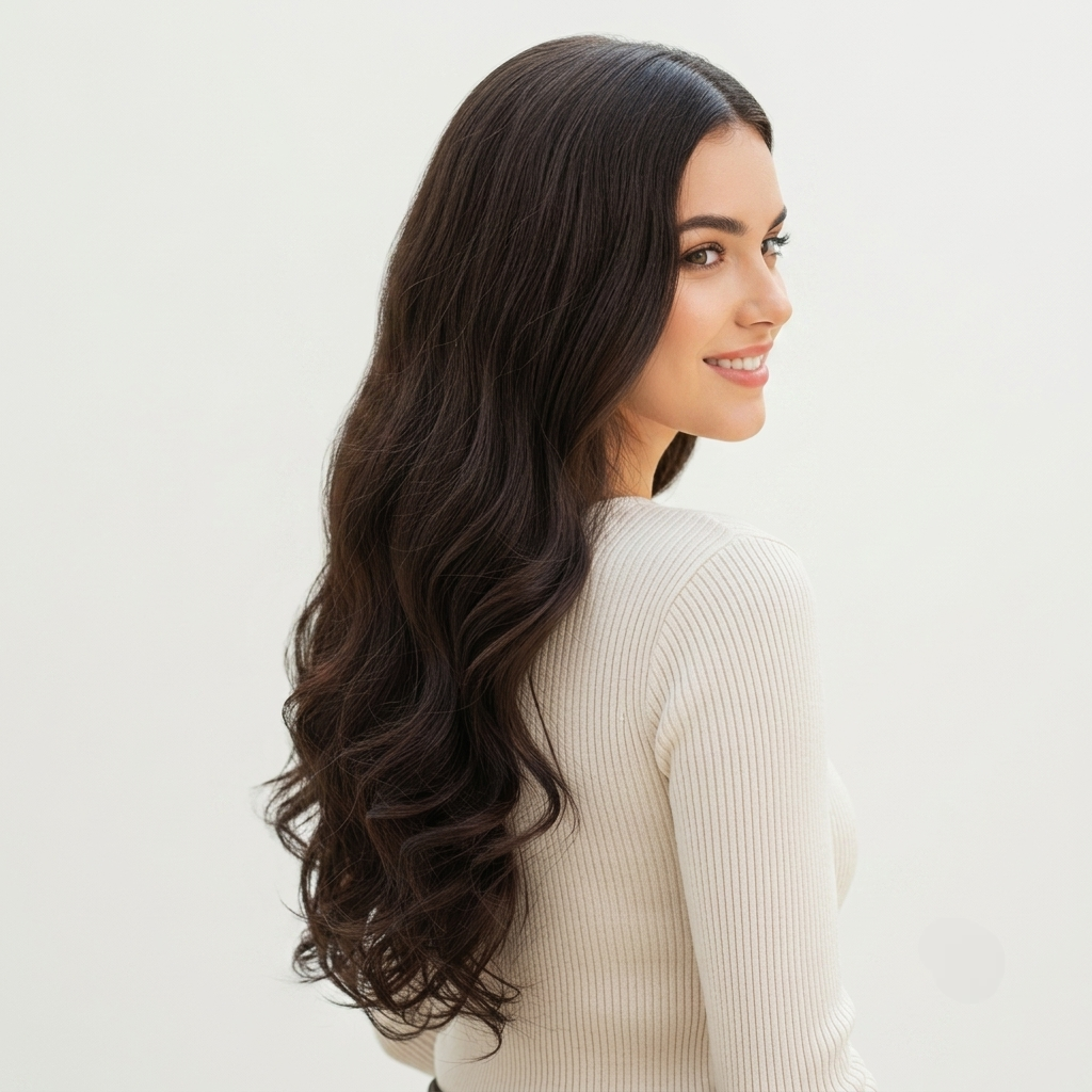Hair Extensions Wavy Clip In Volume Styling Set Human Hair