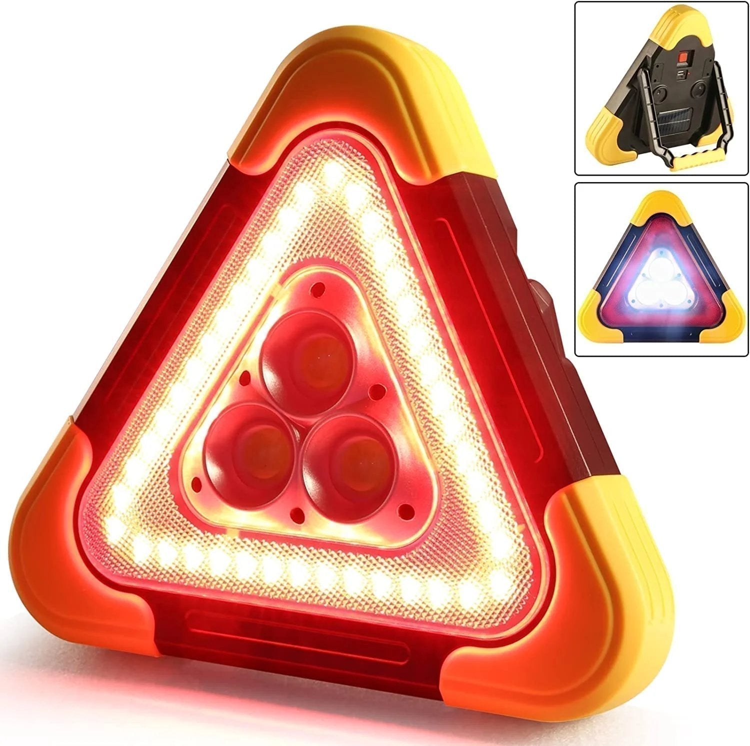 LED Emergency Light Triangle Solar Safety Lamp