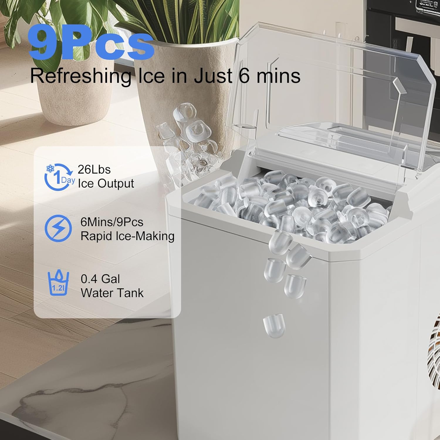 Ice Maker Machine for Benchtop Use