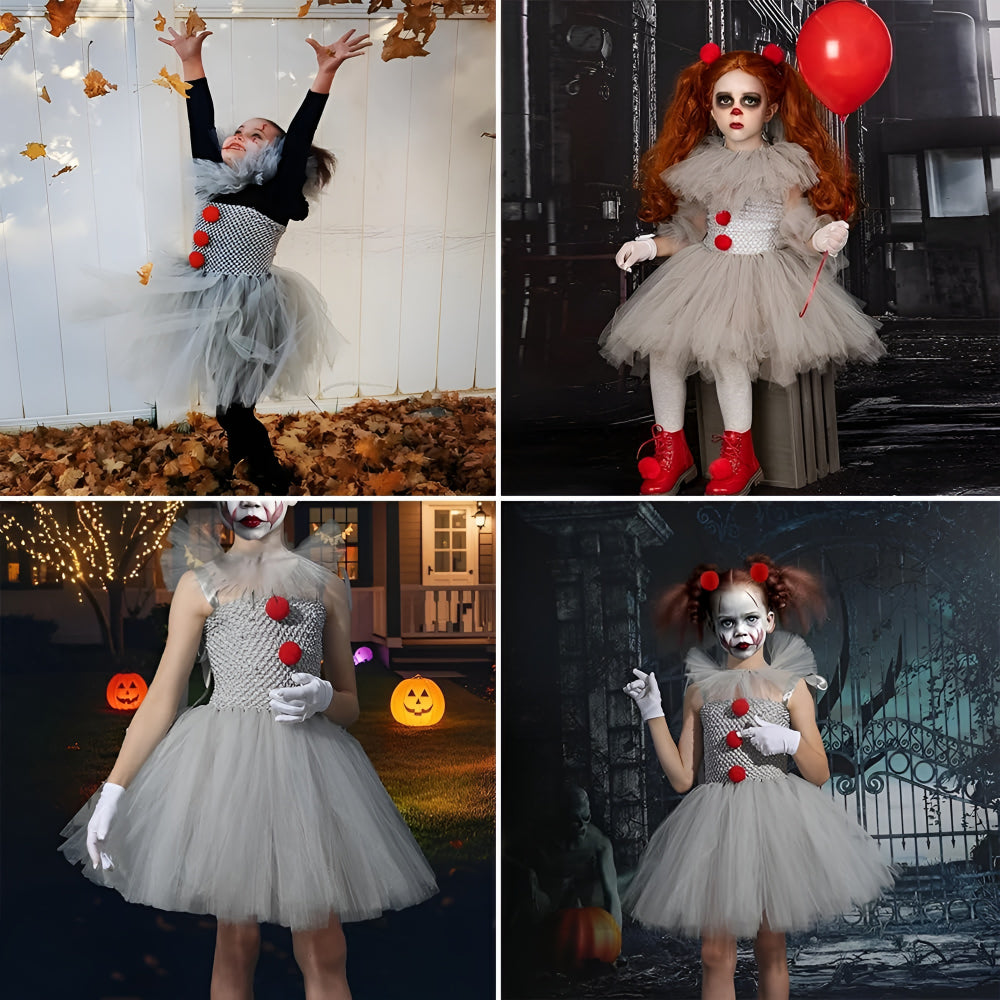 Kinder Clown Kostüm Tutu Kleid
