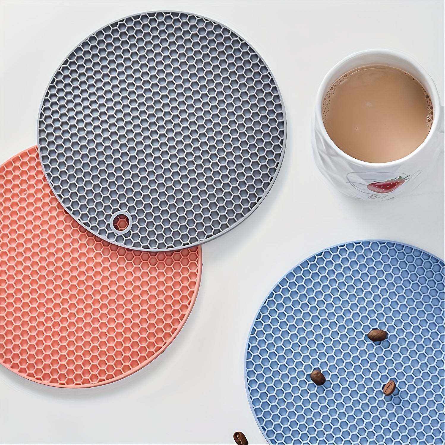 Silicone Heat Resistant Trivet Mat Round