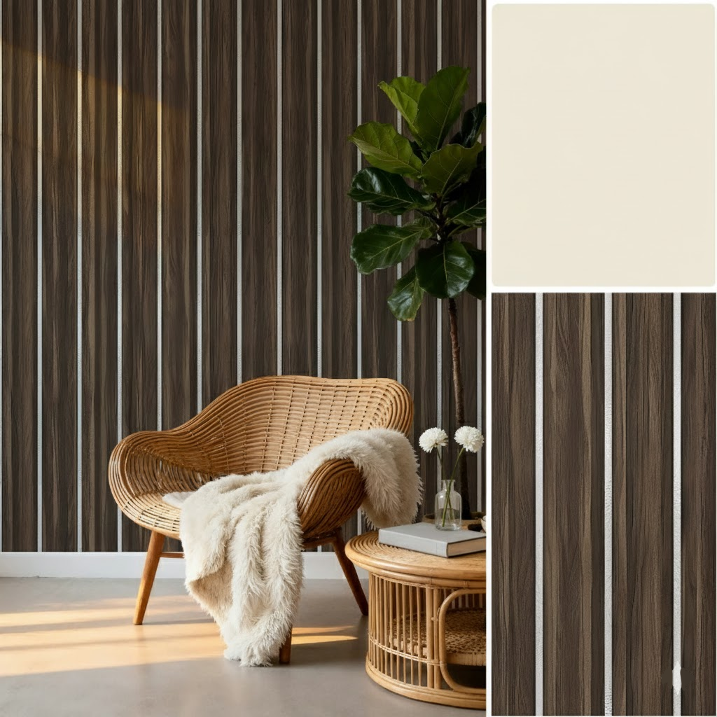 Wood Wall Panels Self Adhesive Wallpaper Waterproof PVC Decor