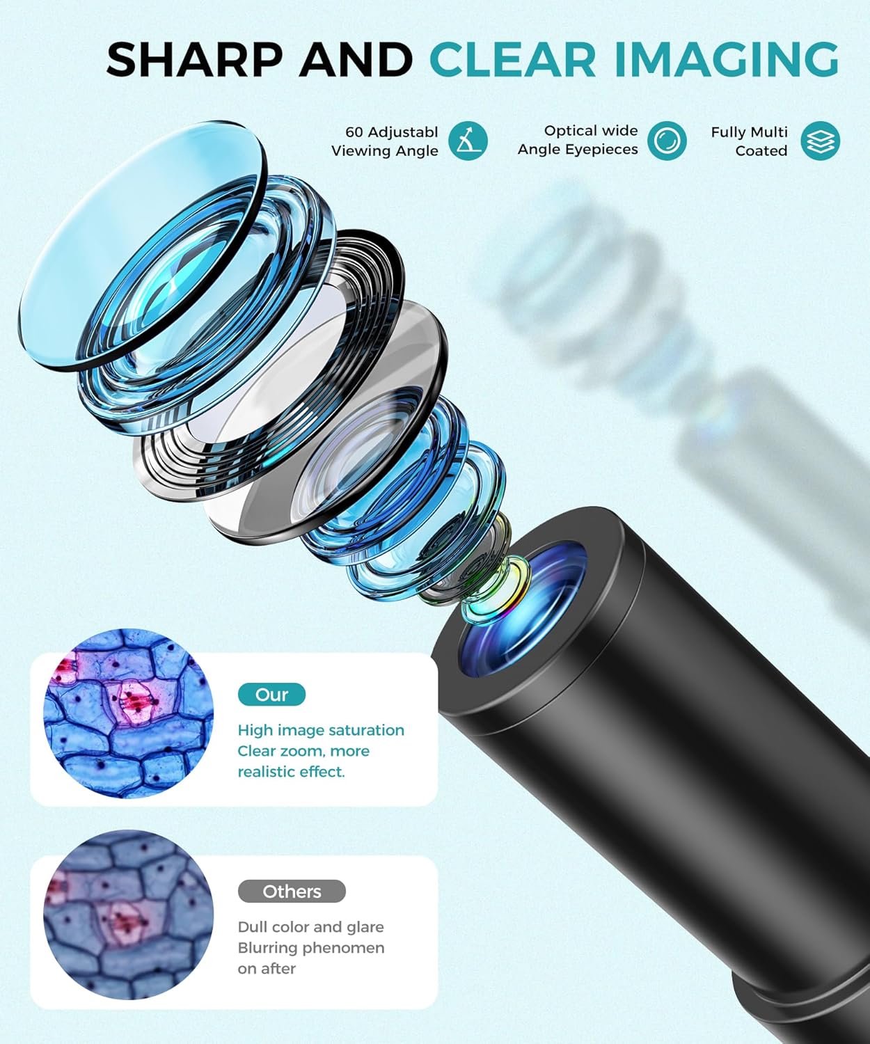 Microscope Kit with Slides and Phone Adapter