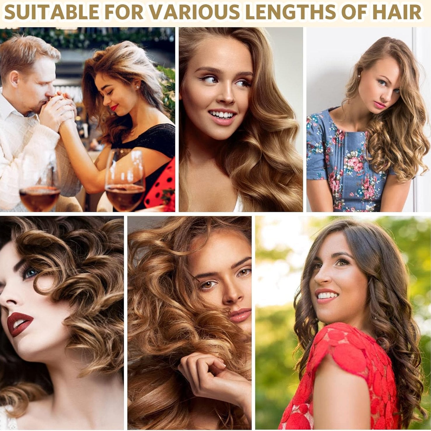 Lockenstab | Doppel-Lockenstab Haarstyler für den Heimgebrauch