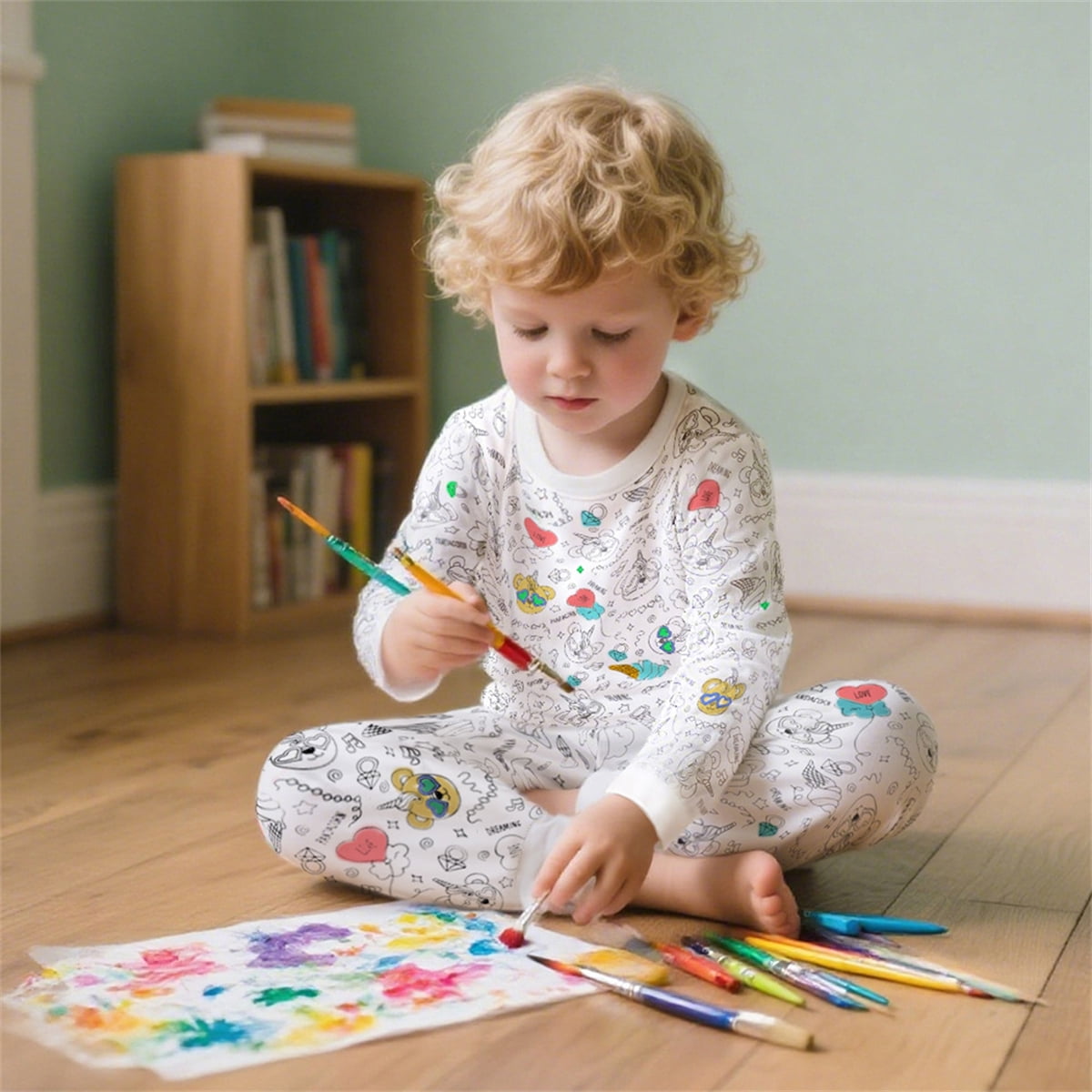 Kids Cozy Christmas Pajama Set Long Sleeve Two Piece