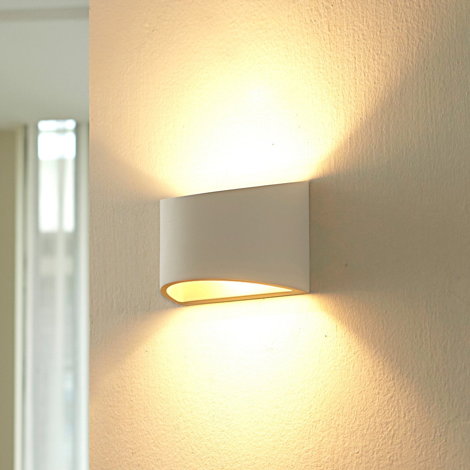 Wall Light White Plaster Uplight Downlight Fixture