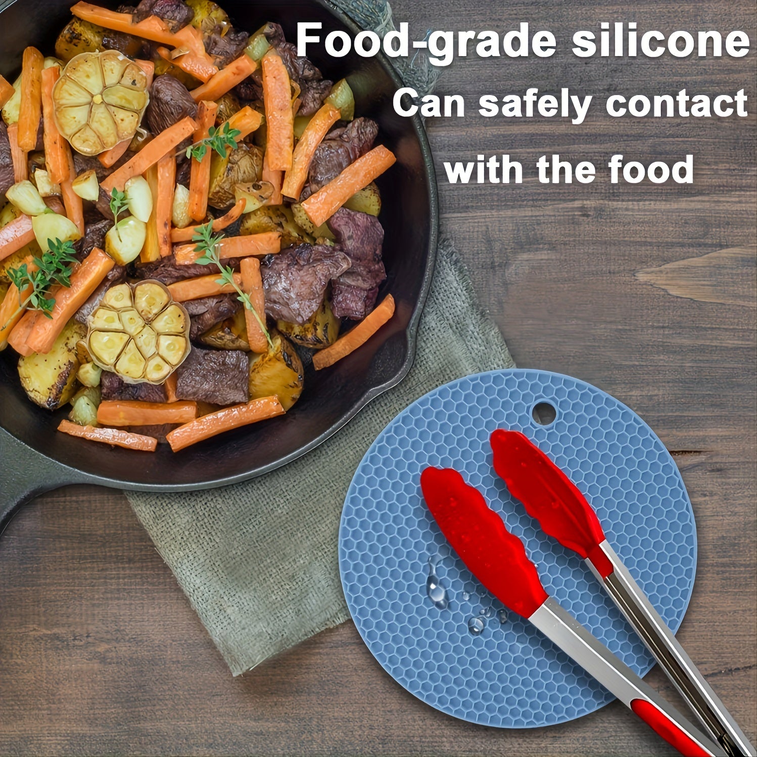 Silicone Heat Resistant Trivet Mat Round