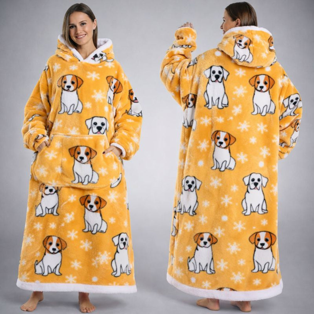 Wearable Blanket Hoodie Oversized Cozy Lounging Pullover