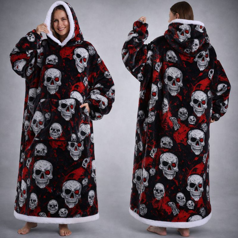 Wearable Blanket Hoodie Oversized Cozy Lounging Pullover