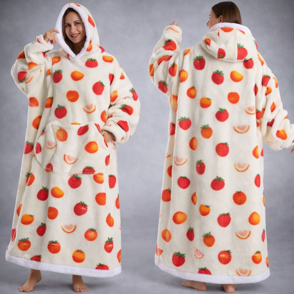 Wearable Blanket Hoodie Oversized Cozy Lounging Pullover