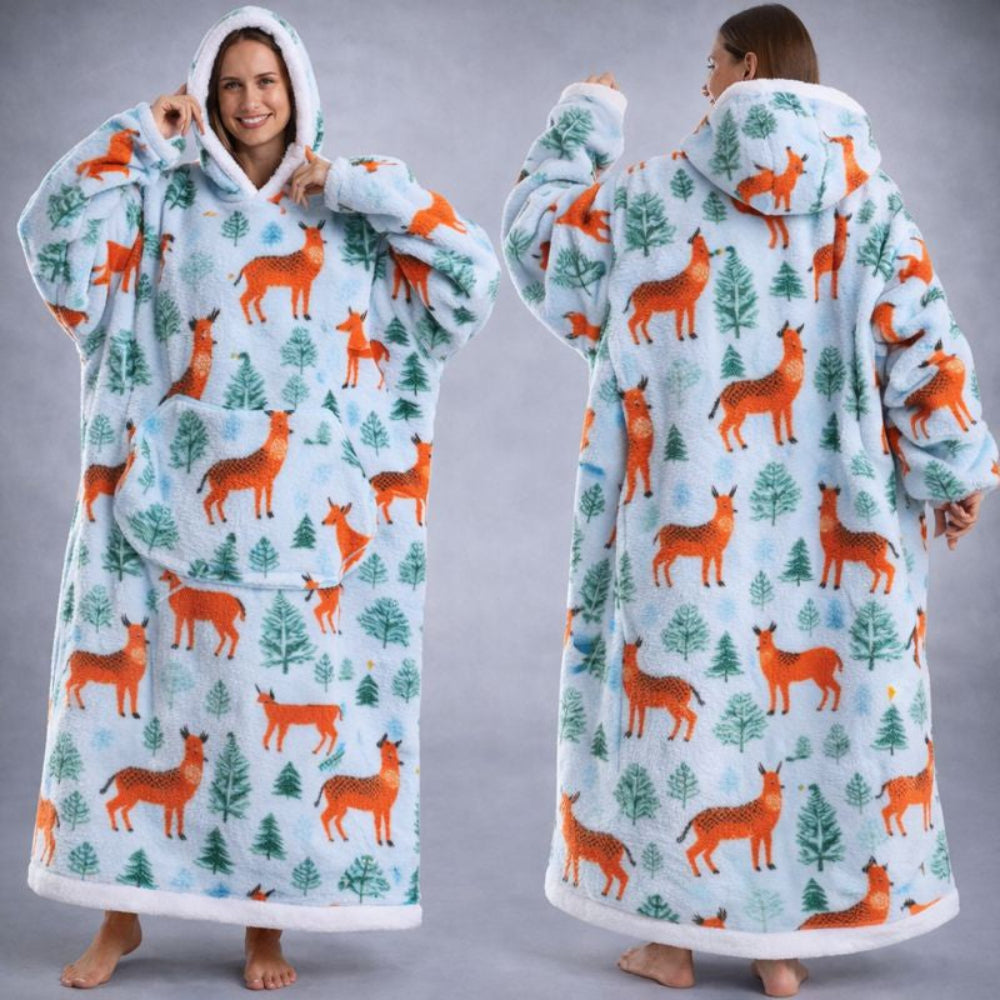 Wearable Blanket Hoodie Oversized Cozy Lounging Pullover