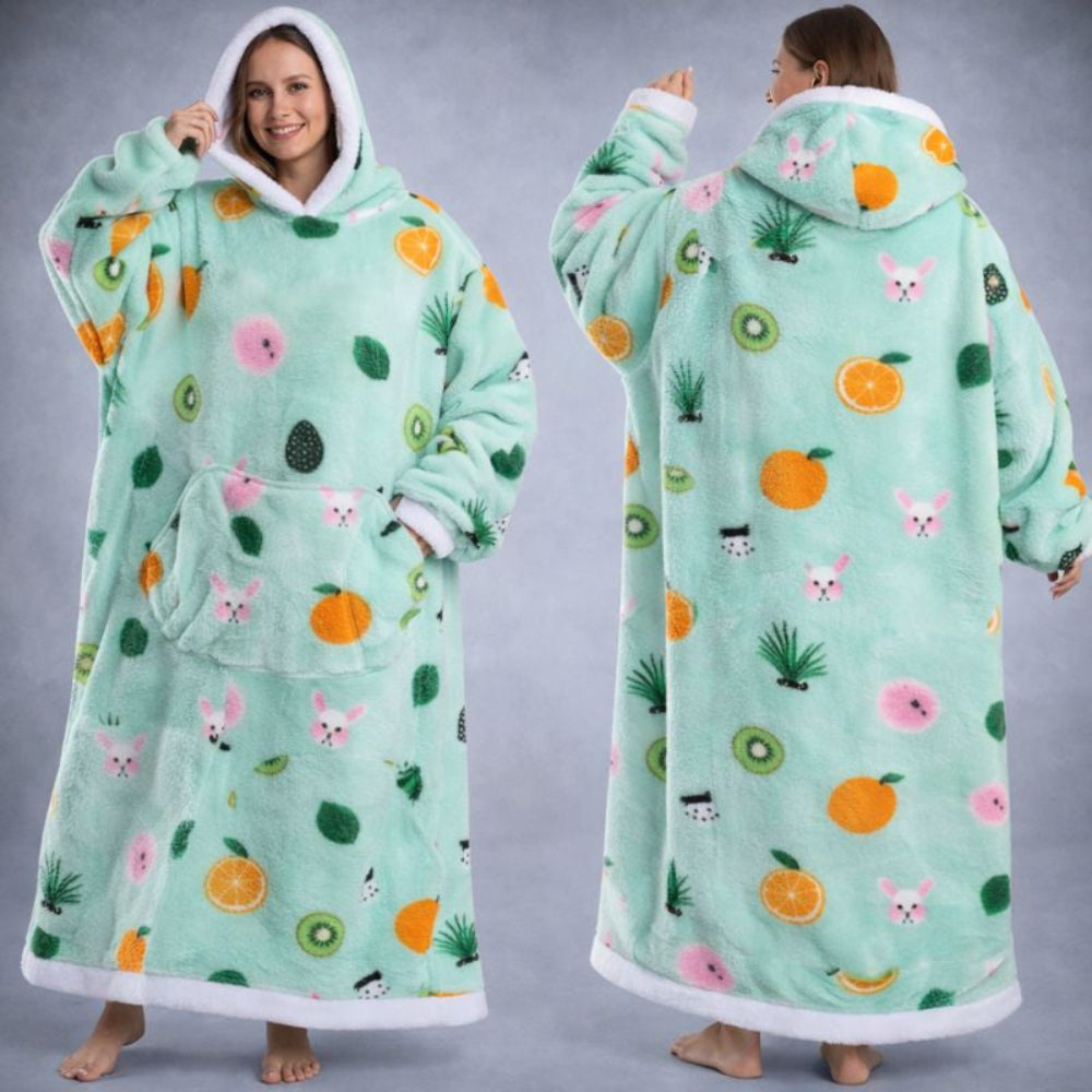 Wearable Blanket Hoodie Oversized Cozy Lounging Pullover