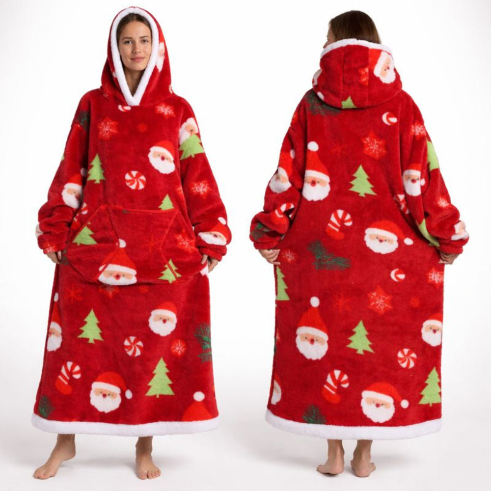Wearable Blanket Hoodie Oversized Cozy Lounging Pullover