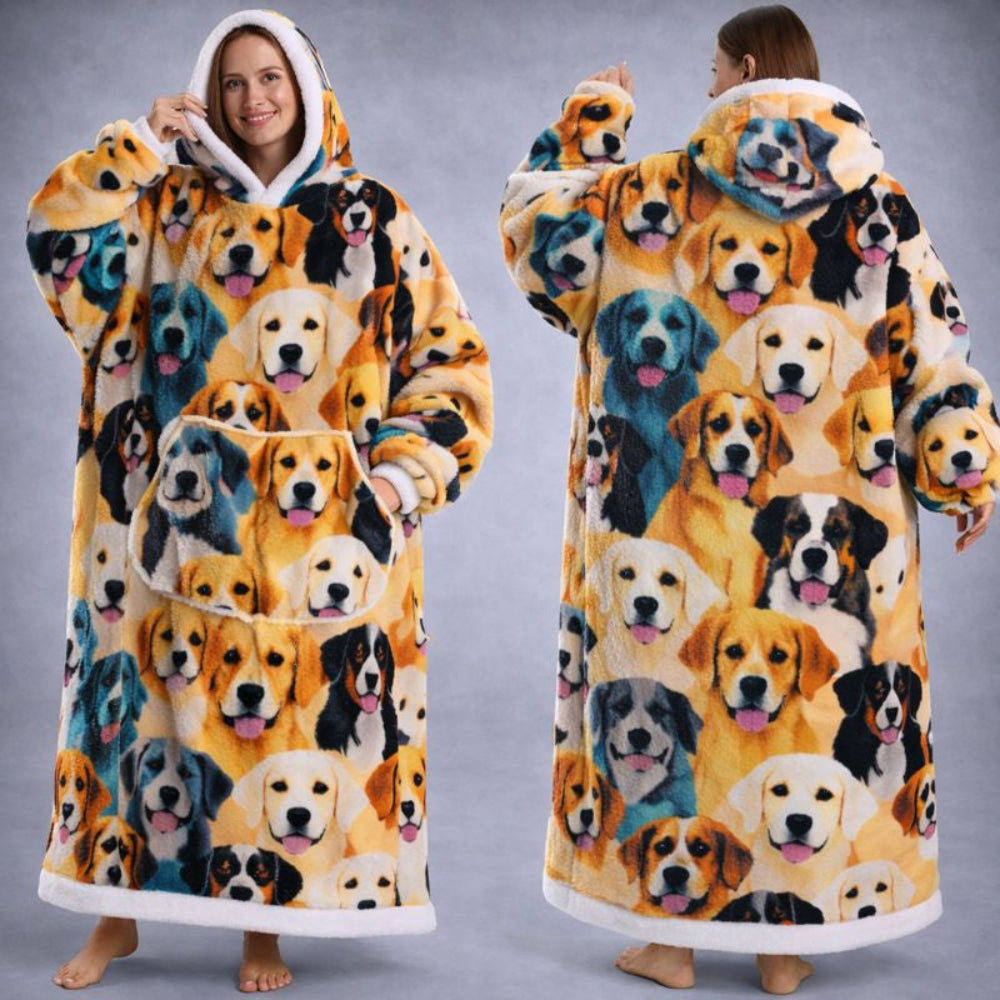 Wearable Blanket Hoodie Oversized Cozy Lounging Pullover