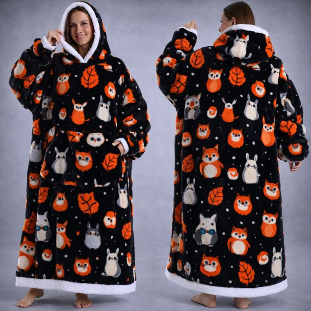 Wearable Blanket Hoodie Oversized Cozy Lounging Pullover