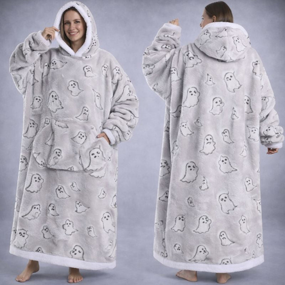 Wearable Blanket Hoodie Oversized Cozy Lounging Pullover