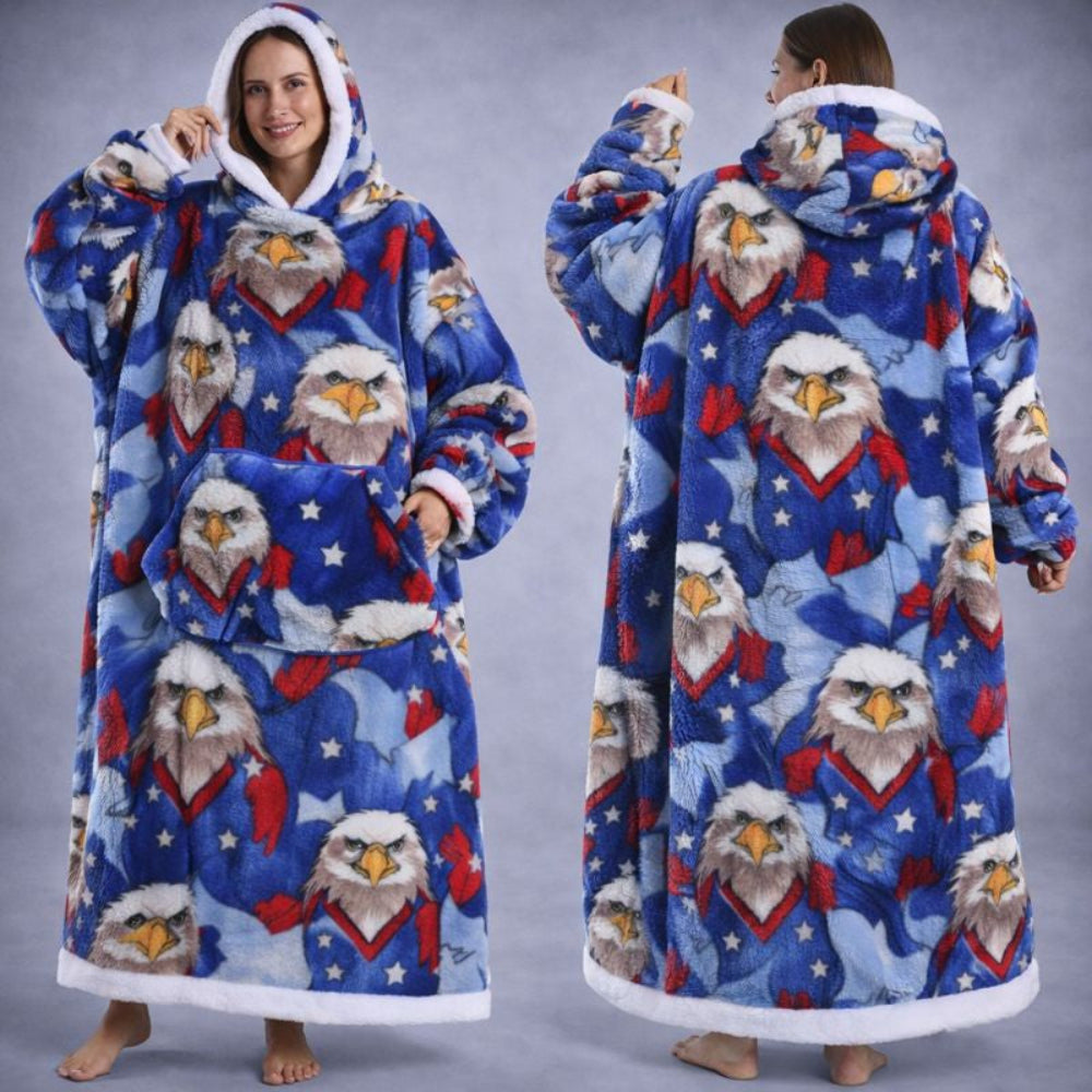Wearable Blanket Hoodie Oversized Cozy Lounging Pullover