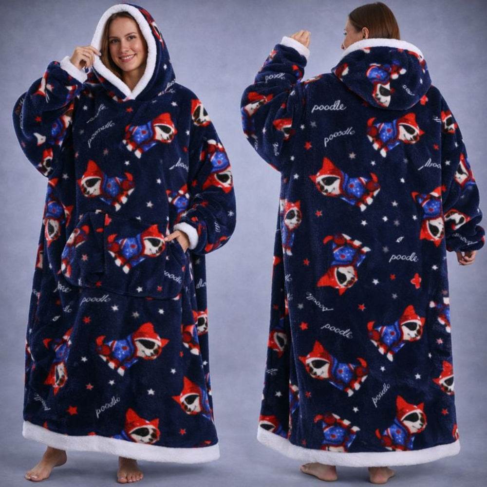 Wearable Blanket Hoodie Oversized Cozy Lounging Pullover