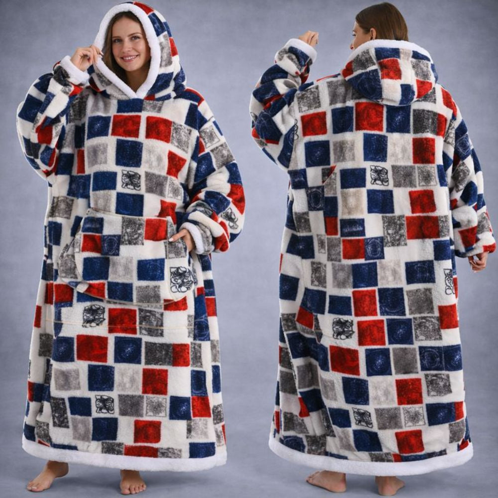 Wearable Blanket Hoodie Oversized Cozy Lounging Pullover