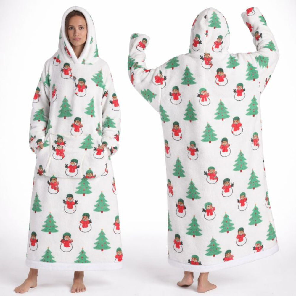 Wearable Blanket Hoodie Oversized Cozy Lounging Pullover