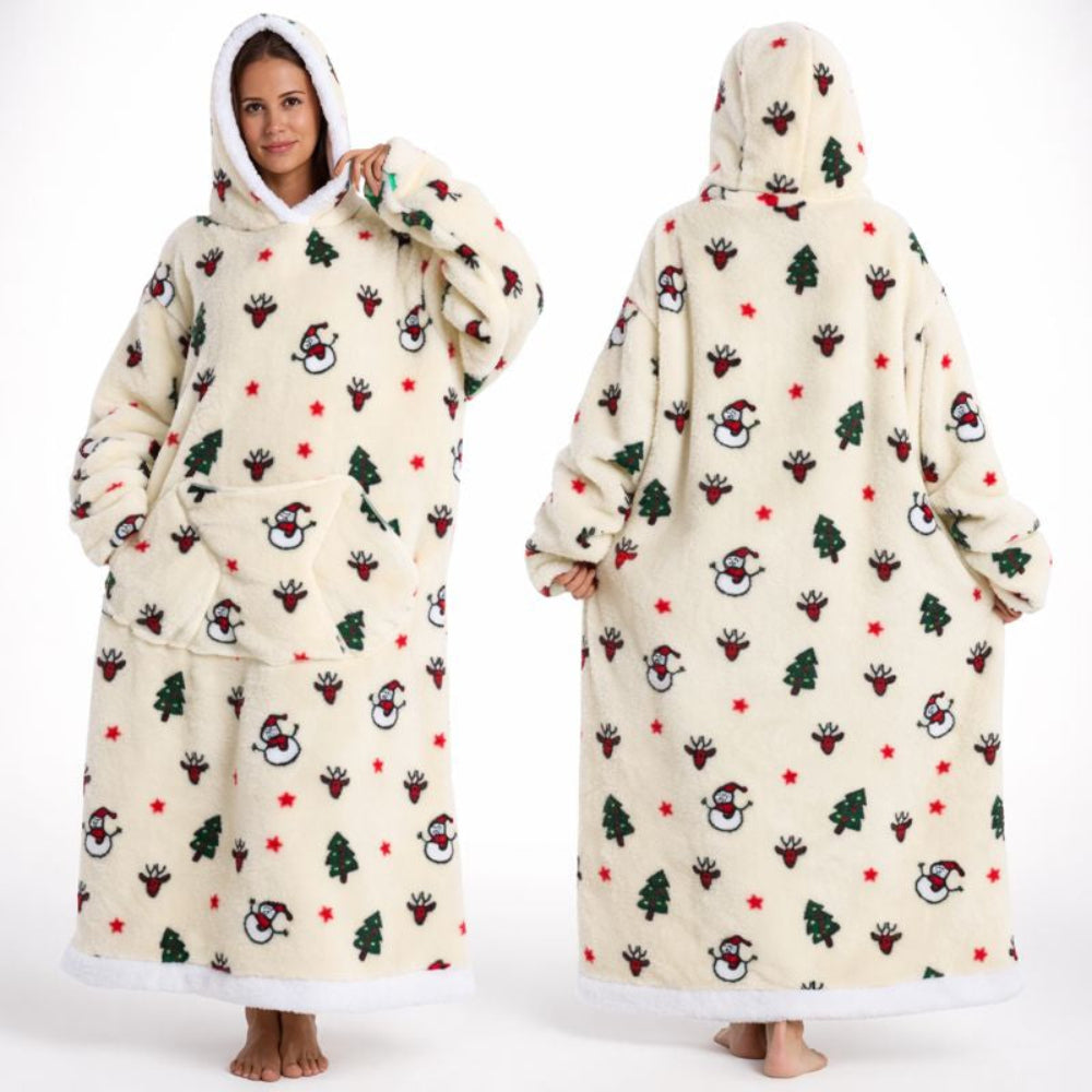 Wearable Blanket Hoodie Oversized Cozy Lounging Pullover