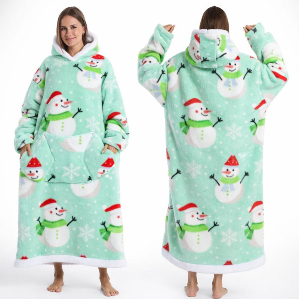 Wearable Blanket Hoodie Oversized Cozy Lounging Pullover