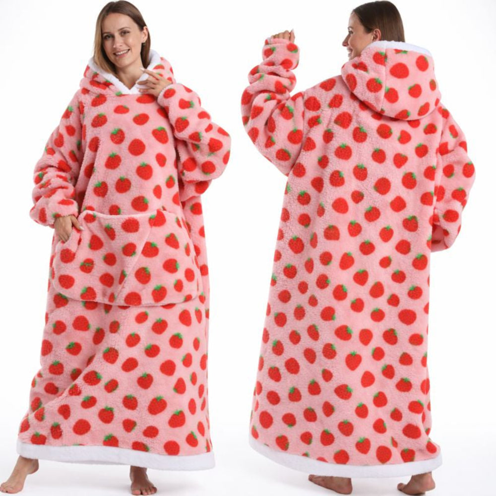 Wearable Blanket Hoodie Oversized Cozy Lounging Pullover
