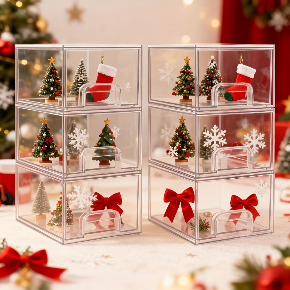 Acrylic Organizer Gift Stackable Vanity Drawers Storage Box