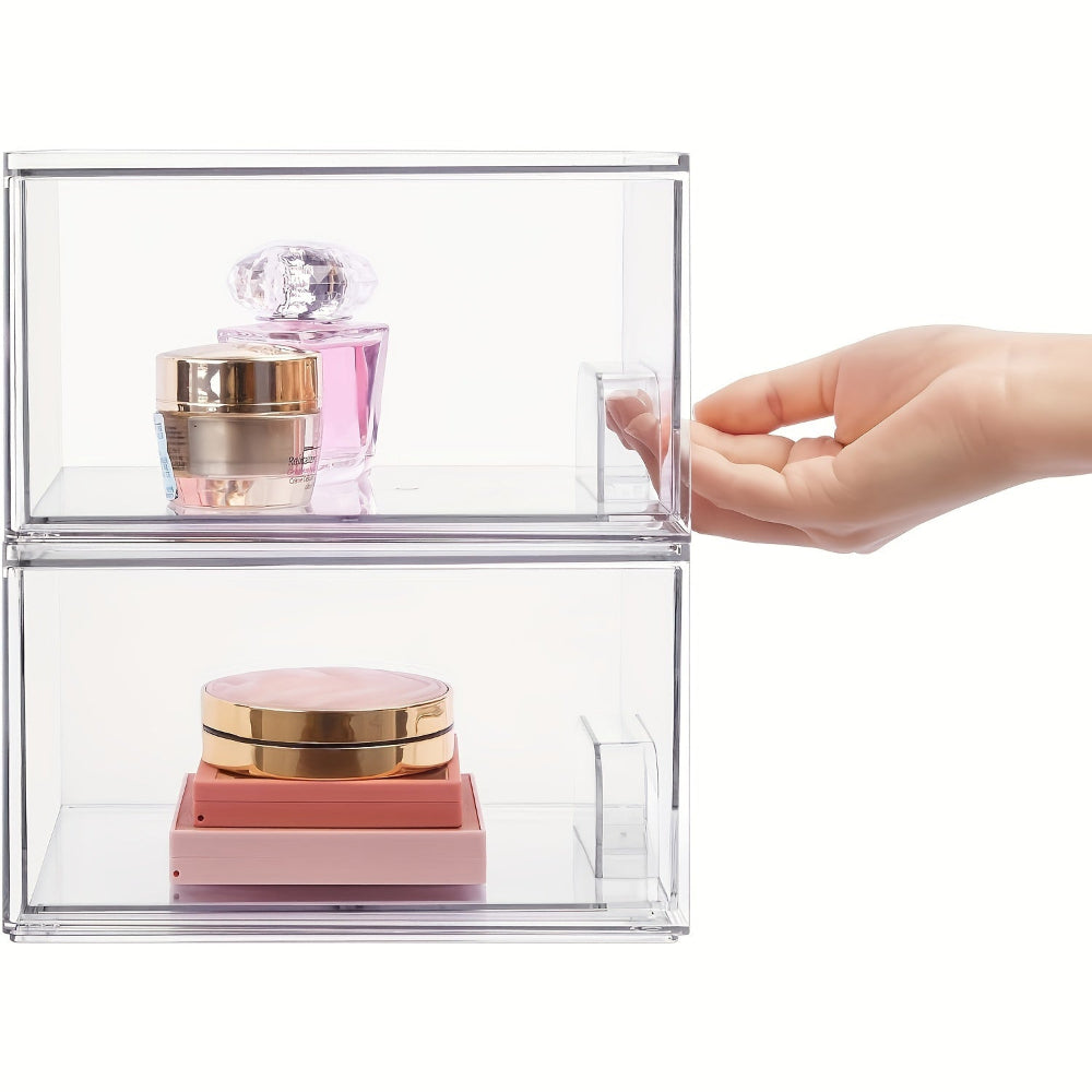 Acrylic Organizer Gift Stackable Vanity Drawers Storage Box