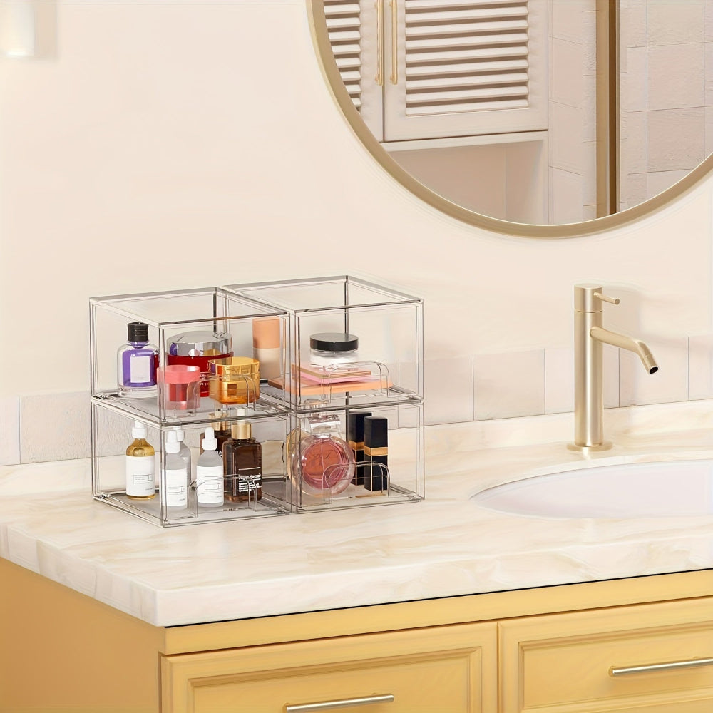 Acrylic Organizer Gift Stackable Vanity Drawers Storage Box