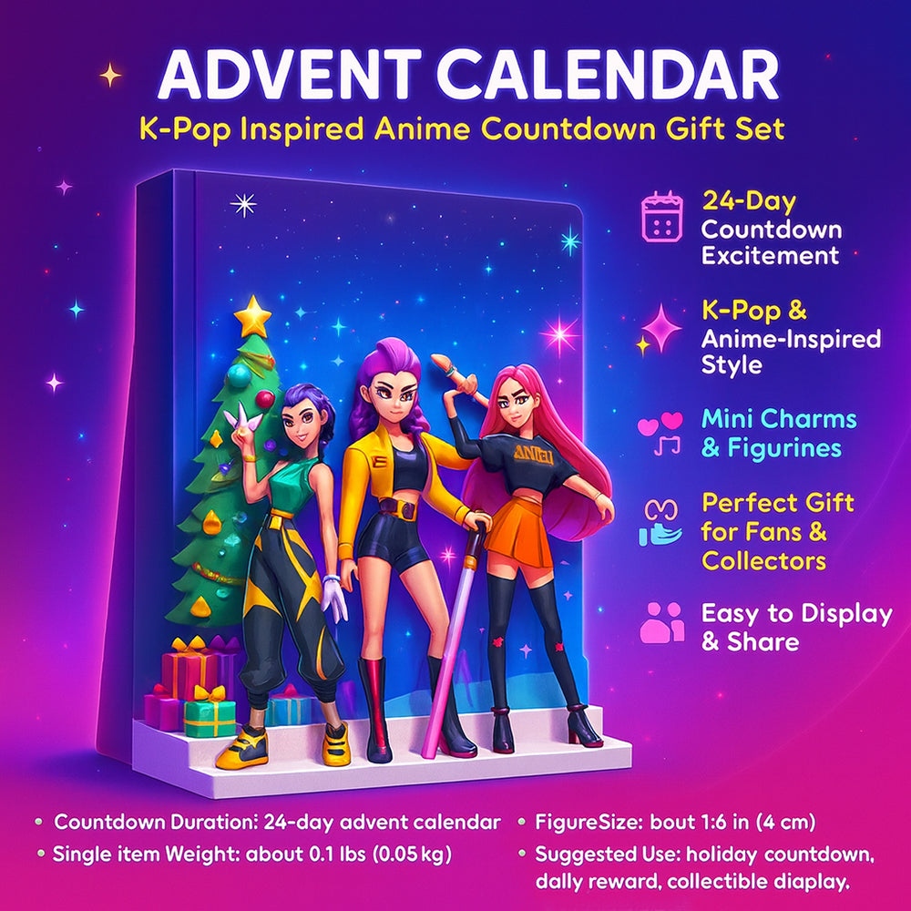 Advent Calendar K-Pop Inspired Anime Countdown Gift Set