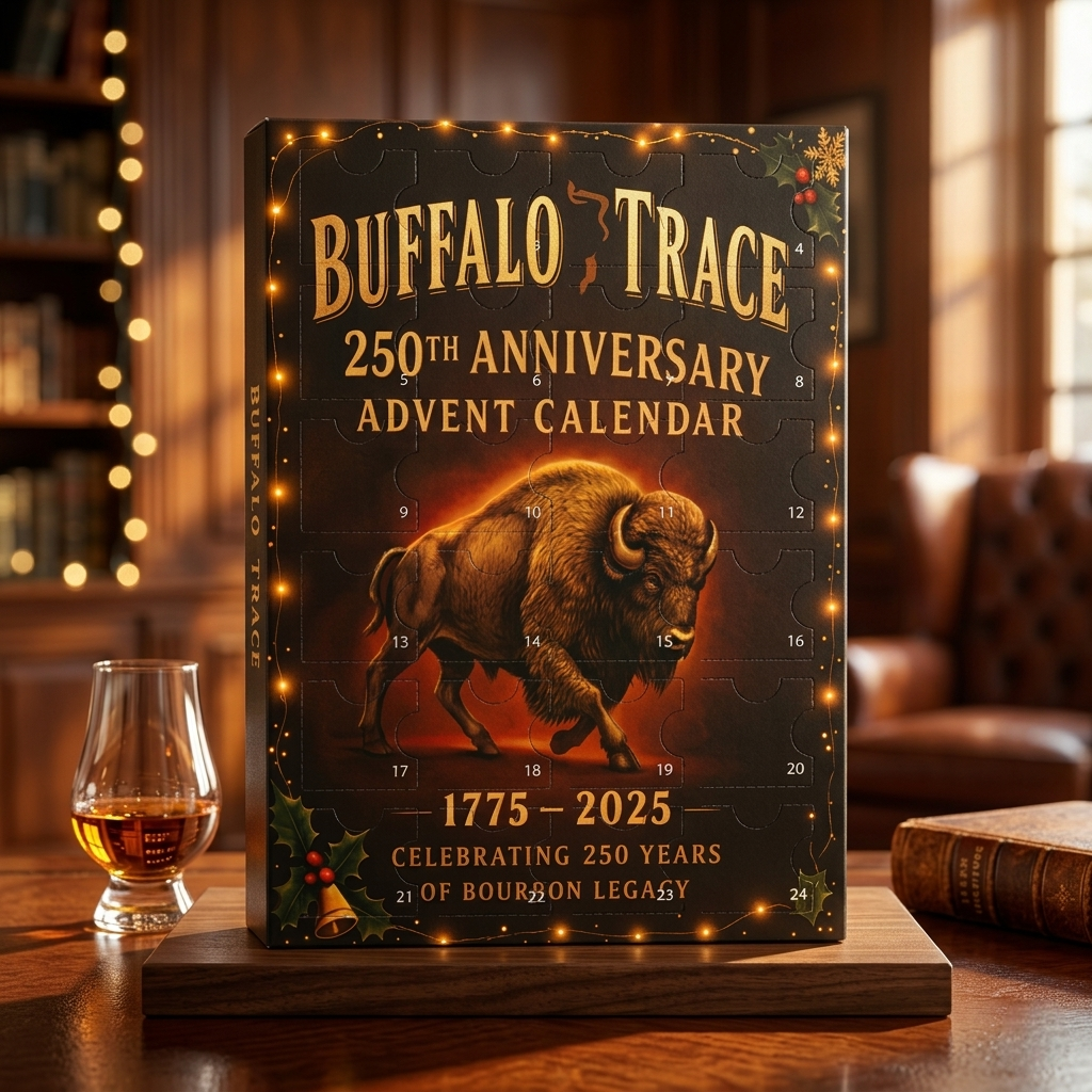 Adventskalender Mini-Flaschen Whiskey Bourbon Dekor Geschenkset