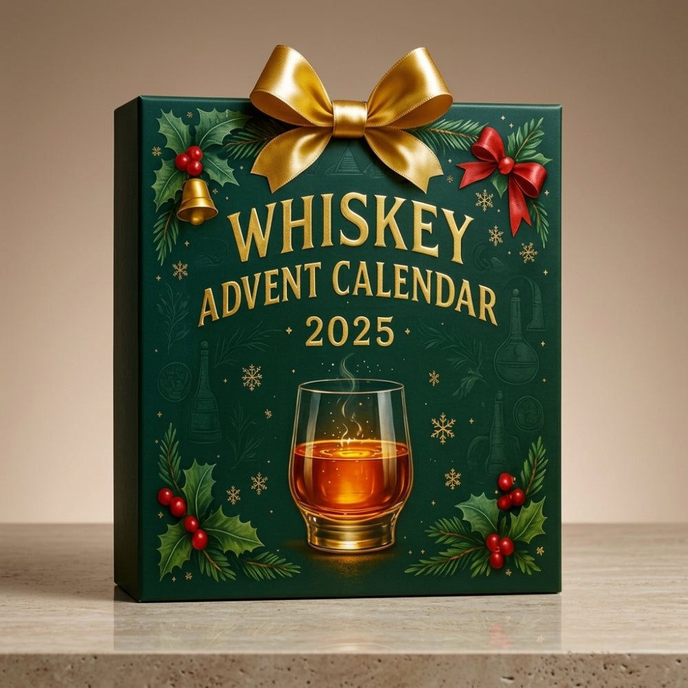 Adventskalender Mini-Flaschen Whiskey Bourbon Dekor Geschenkset