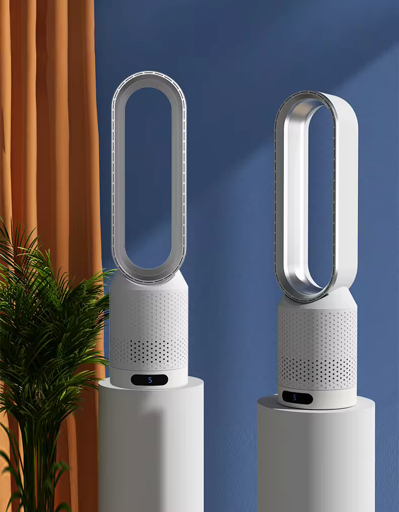 Bladeless Tower Fan Air Purifier Oscillating