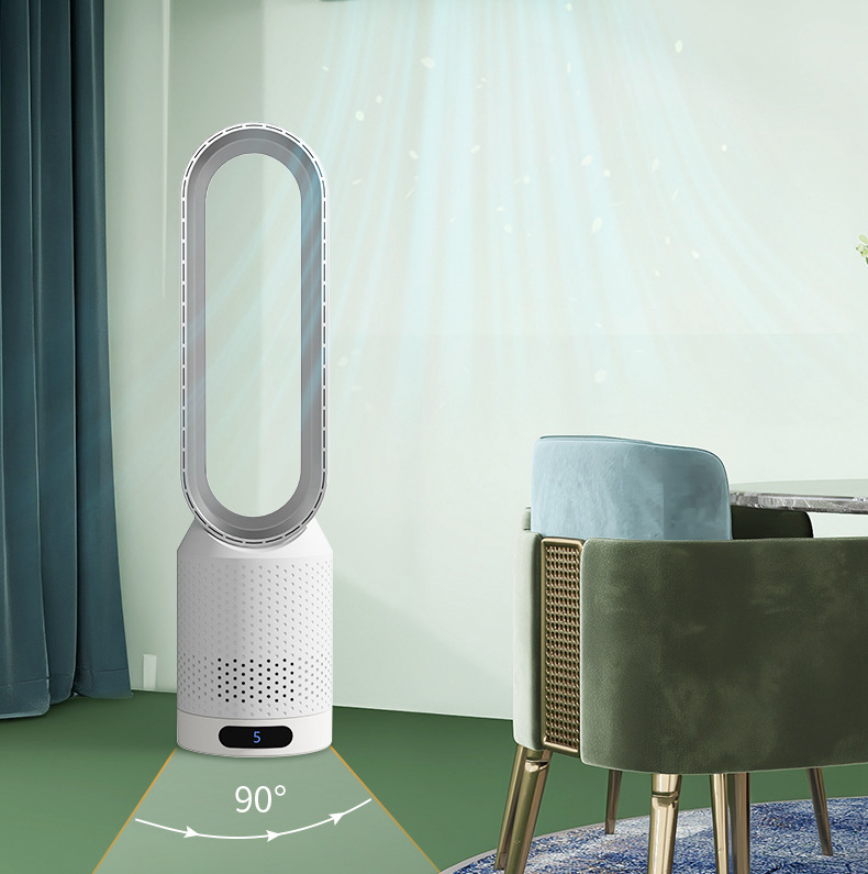 Bladeless Tower Fan Air Purifier Oscillating