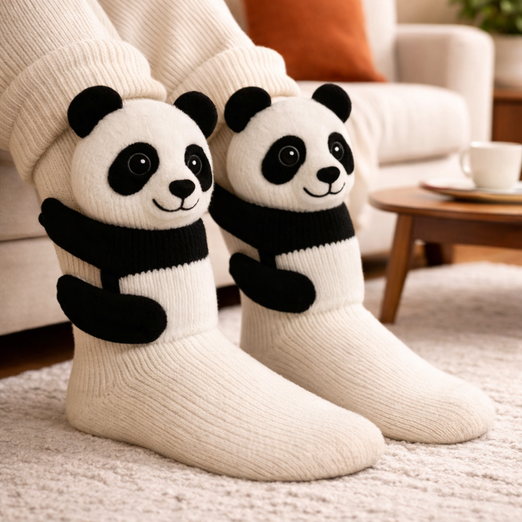 Animal Socks Funny Knit Cozy Winter Crew Socks